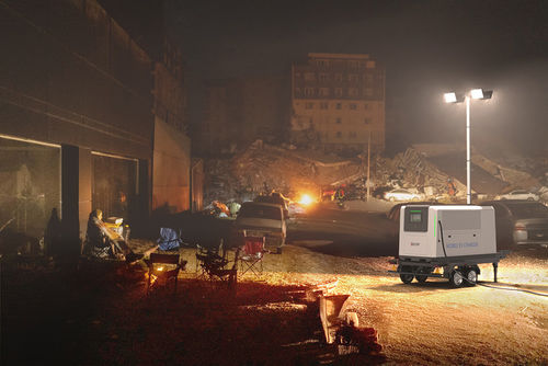 Mobile LED Lighting Tower for Rescue Operations