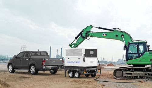 Mobile EV Charging Trailer with AC & DC Fast Charging for Construction Projects