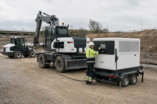 Mobile Charging for Electric Construction Equipment