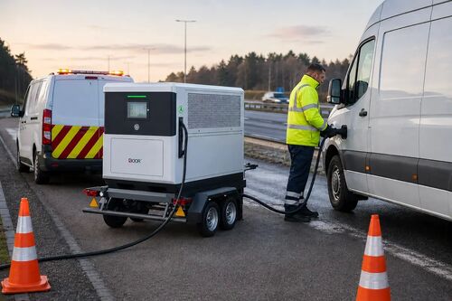 On-Demand Roadside Charging for Stranded EVs